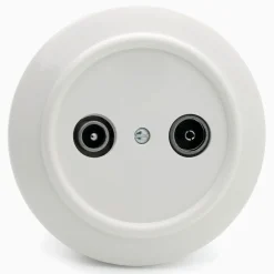 Antennuttag vit med ring