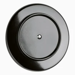 Blindlock svart bakelit med ring