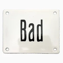 Emaljskylt bad