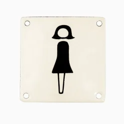 Emaljskylt damer, pictogram