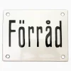 Emaljskylt förråd