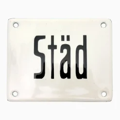 Emaljskylt städ