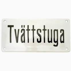 Emaljskylt tvättstuga