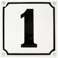 Emaljskylt vit 1