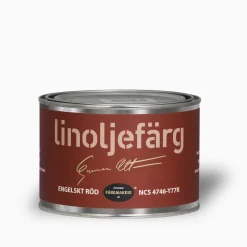 Engelskt Röd linoljefärg provburk