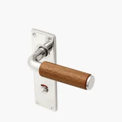 Funkistrycke Byggfabriken teak slät knopp långskylt WC kort