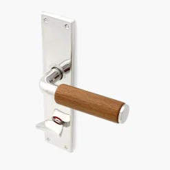 Funkistrycke Byggfabriken teak slät knopp långskylt WC lång