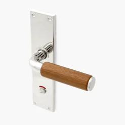 Funkistrycke Byggfabriken teak slät knopp långskylt WC lång