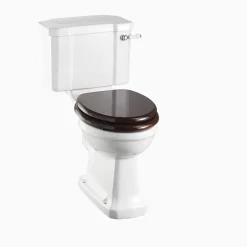 Golvstående WC Mjukstängande, rimless mahognysits