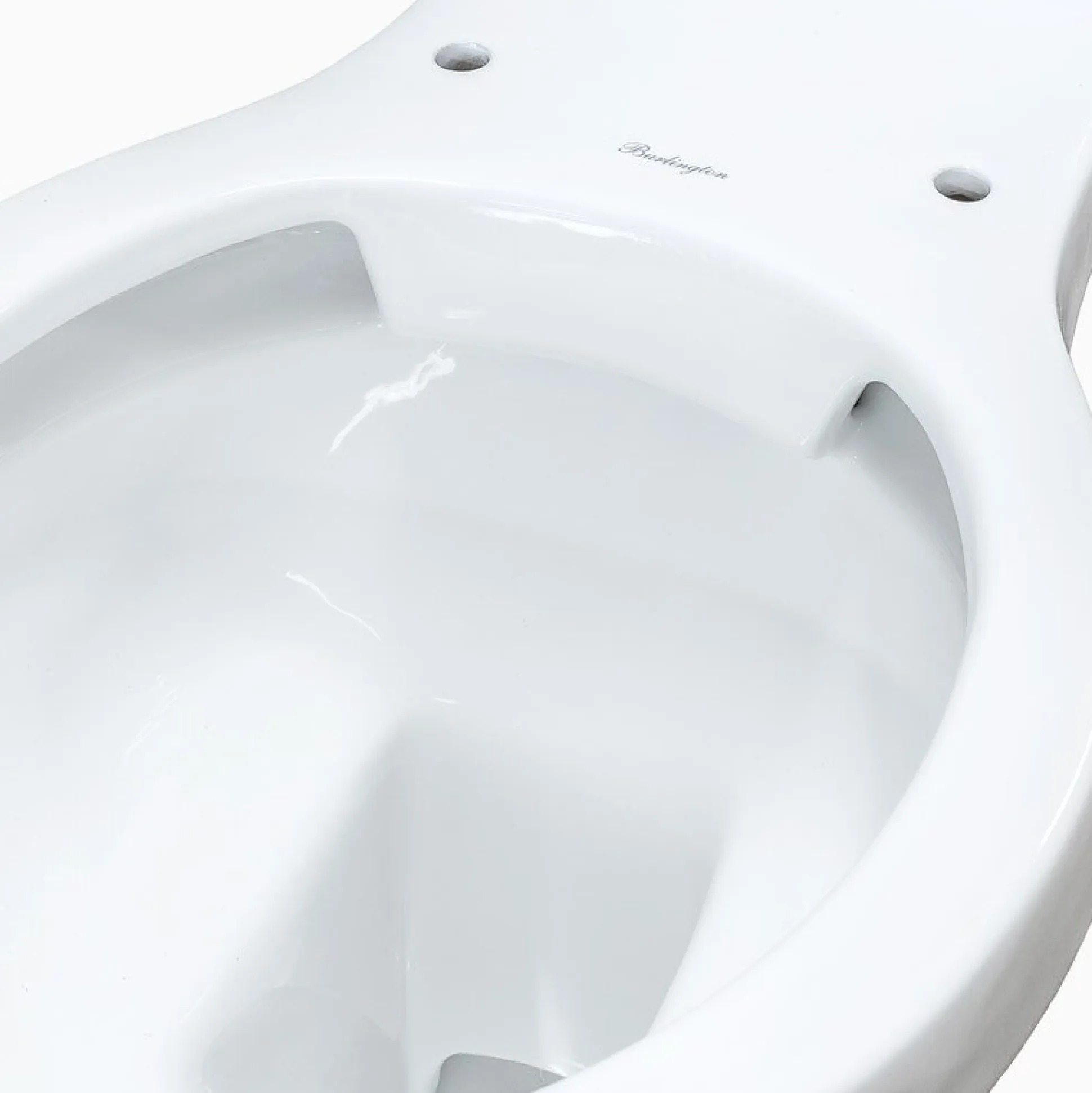 Golvstående WC Mjukstängande, rimless vit plastsits