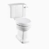 Golvstående WC vit plastsits
