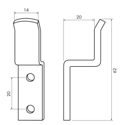 Hake Dubbel förzinkad 10 mm