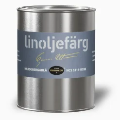 Hardebergablå linoljefärg provburk