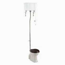 Högspolande WC mahognysits
