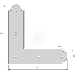 Hörnjärn 4 1/2'' obehandlad