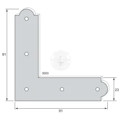 Hörnjärn 3 1/2'' obehandlad