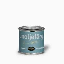 Öjablå linoljefärg provburk