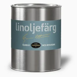 Öjablå linoljefärg provburk