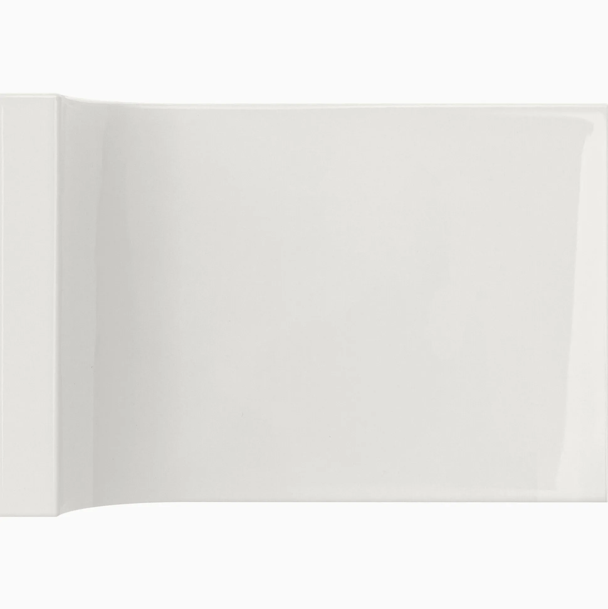 Kakel H&E Smith Subway Half Tile invändig kantbåge Snowdrop