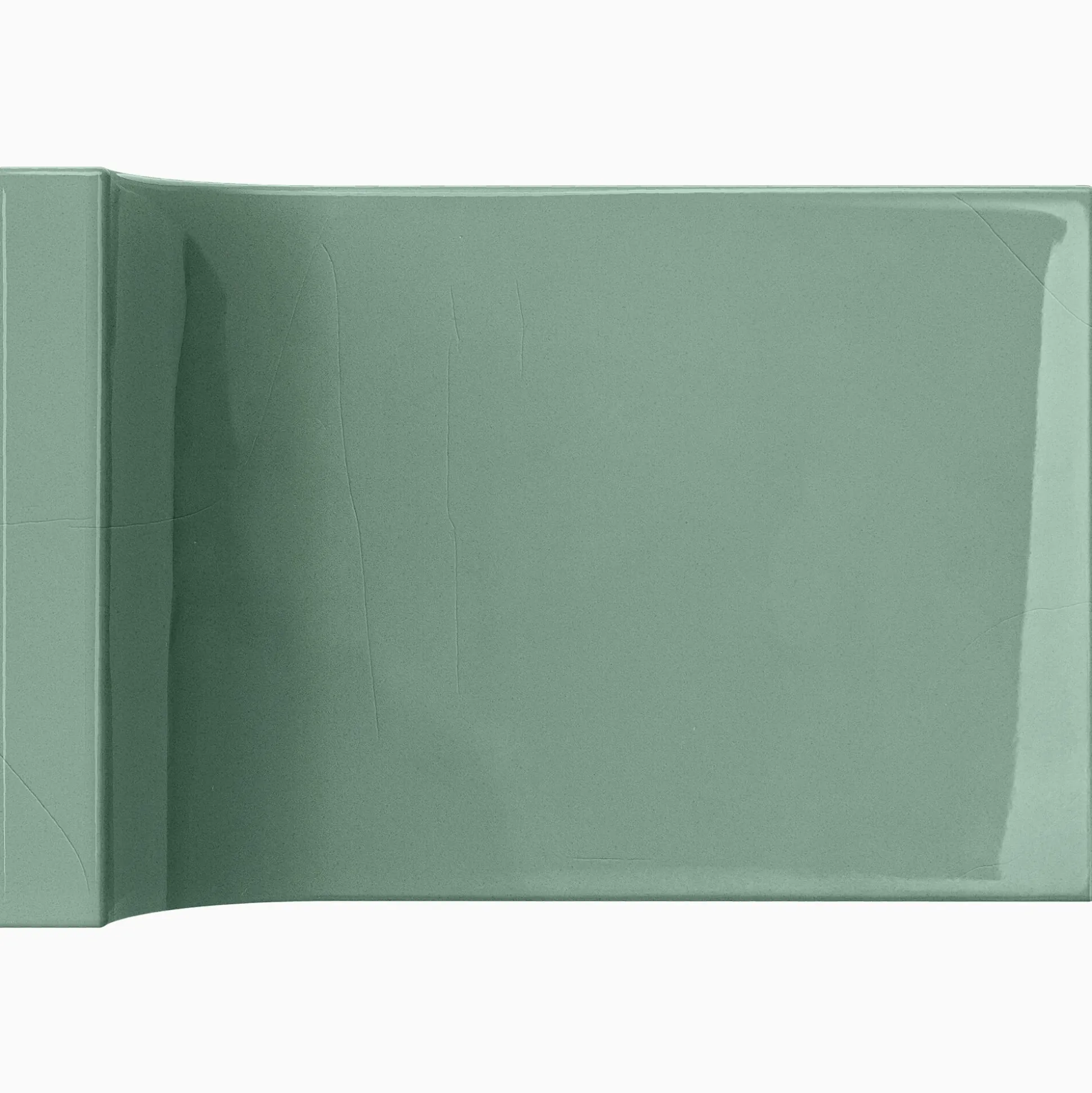 Kakel H&E Smith Subway Half Tile invändig kantbåge Snowdrop
