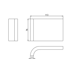 Kakel H&E Smith Subway Half Tile invändig kantbåge Snowdrop