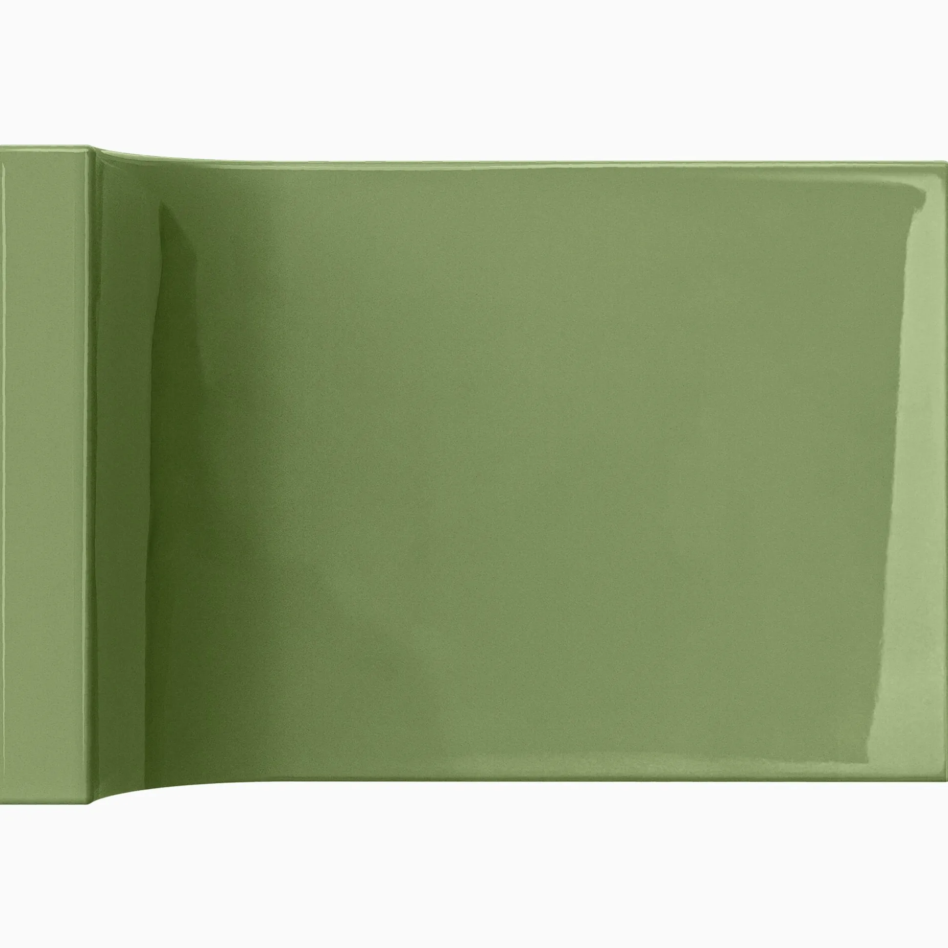 Kakel H&E Smith Subway Half Tile invändig kantbåge Snowdrop