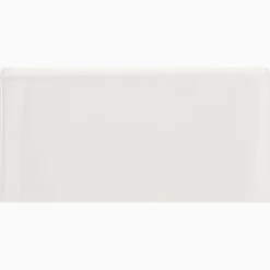 Kakel H&E Smith Subway Half Tile avslut långsida Snowdrop