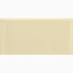 Kakel H&E Smith Subway Half Tile avslut långsida Snowdrop