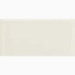 Kakel H&E Smith Subway Half Tile avslut långsida Snowdrop