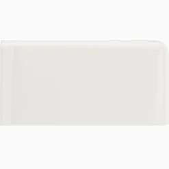 Kakel H&E Smith Subway Half Tile hörnavslut höger Snowdrop