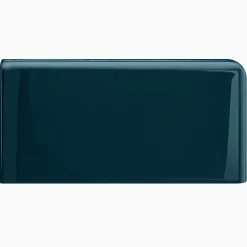 Kakel H&E Smith Subway Half Tile hörnavslut höger Snowdrop