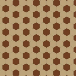 Klinker granitkeramik mönster Viken hexagon röd/gul