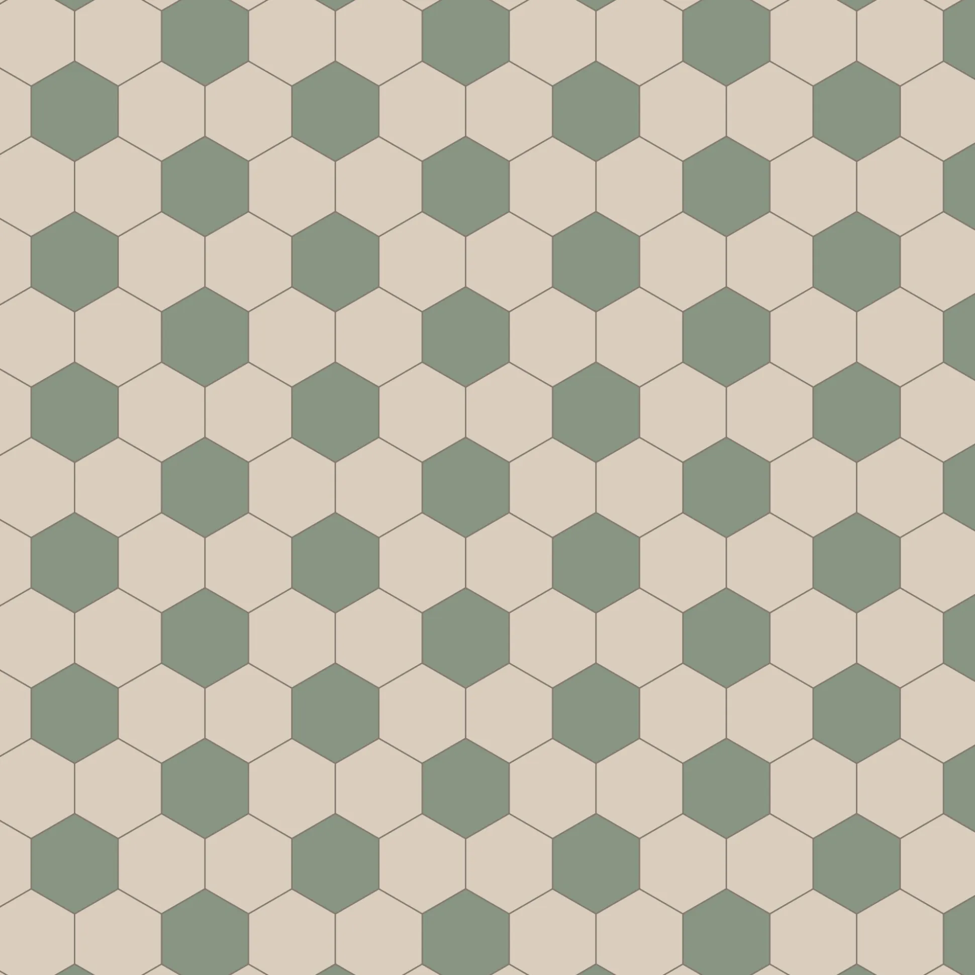 Klinker granitkeramik mönster Viken hexagon ljusgrön/vit