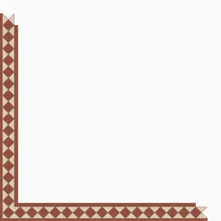 Klinker Victorian Floor Tiles bård Kingsley Red / White