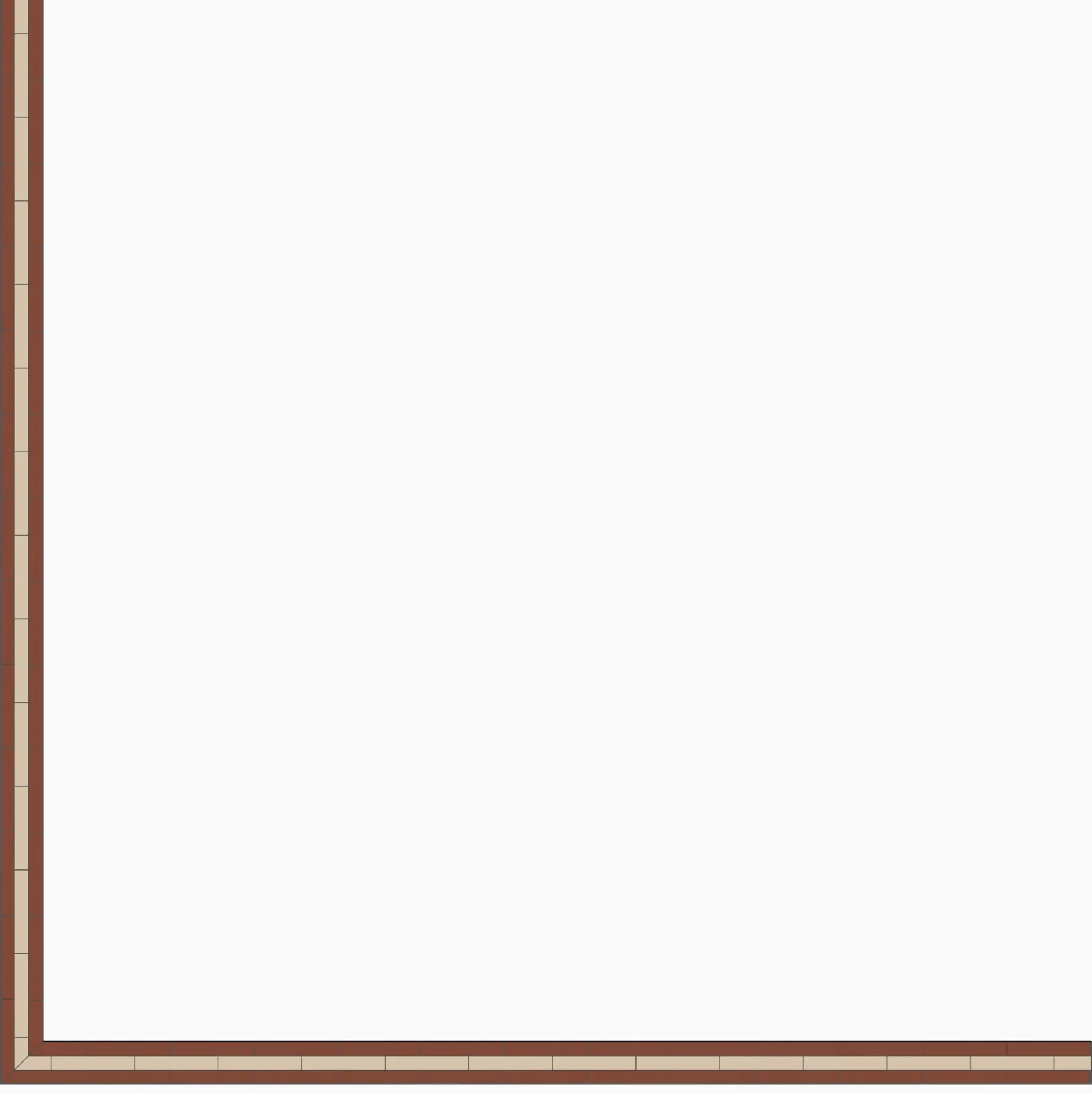 Klinker Victorian Floor Tiles bård 72 mm Red / White