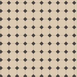 Klinker Victorian Floor Tiles mönster York White / Black