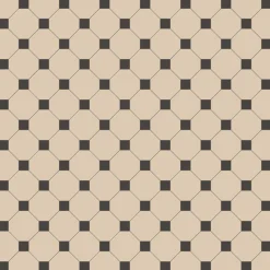 Klinker Victorian Floor Tiles mönster York White / Black