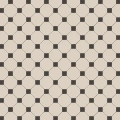 Klinker Victorian Floor Tiles mönster York Dover White / Black