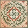 Klinker Victorian Floor Tiles mönstrad Disraeli Green