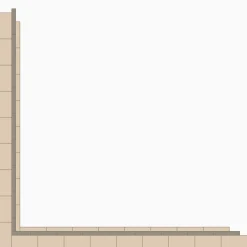 Klinker Victorian Floor Tiles bård 123 mm Holkham Dune / White