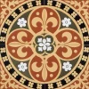 Klinker Victorian Floor Tiles mönstrad Gladstone Green/Red