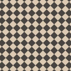Klinker Victorian Floor Tiles mönster Funkis Black / White