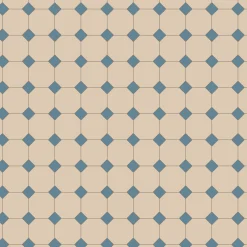 Klinker Victorian Floor Tiles mönster York White / Blue