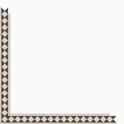 Klinker Victorian Floor Tiles bård Kingsley Dover White / Black