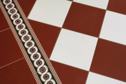 Klinker Victorian Floor Tiles mönstrad Telford Border Green