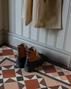 Klinker Victorian Floor Tiles mönster Lambeth Red / Buff / Black…