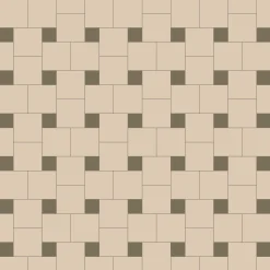 Klinker Victorian Floor Tiles mönster Helsinki White / Green
