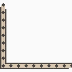 Klinker Victorian Floor Tiles bård Claire Black / White
