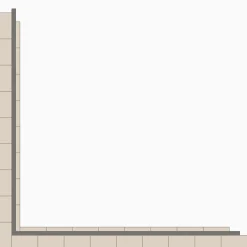 Klinker Victorian Floor Tiles bård 123 mm Revival Grey / Dover White