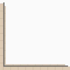 Klinker Victorian Floor Tiles bård 123 mm Revival Grey / White